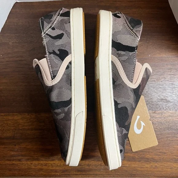 Olukai Pehuea Pa'i Womens Soft Pink Ke Au Camo Slip on canvas shoe 7 NWT new - Picture 6 of 8